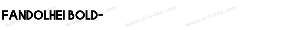 Fandolhei bold字体转换